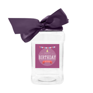 Happy Birthday Purple Candy Jar